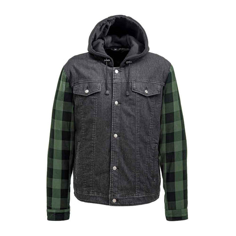 Road Armor Tuff Denim Protective Shirt With Plaid Sleeves