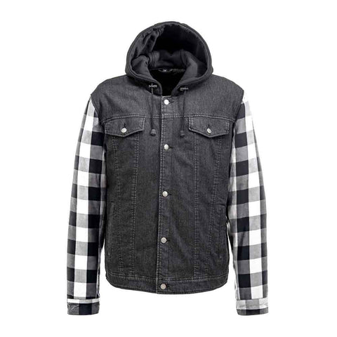 Road Armor Tuff Denim Protective Shirt With Plaid Sleeves