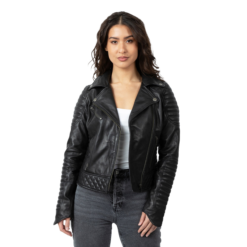 Latest Stylish Trendy Women Leather Brown Jacket