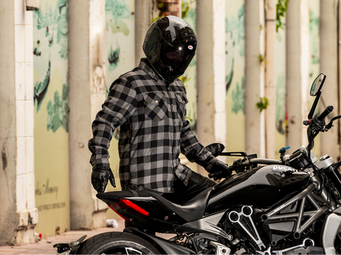 Armored flannel 2025 motorcycle shirt