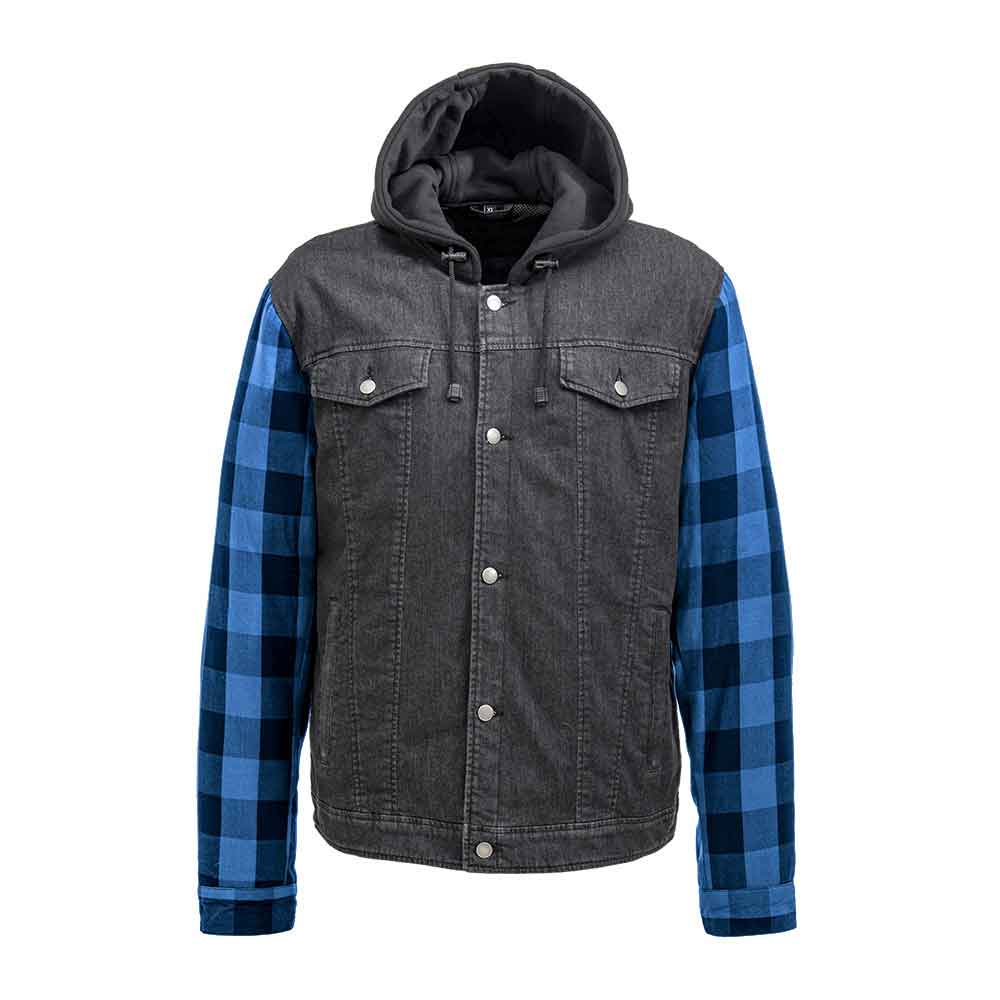 Hooded discount denim shirt